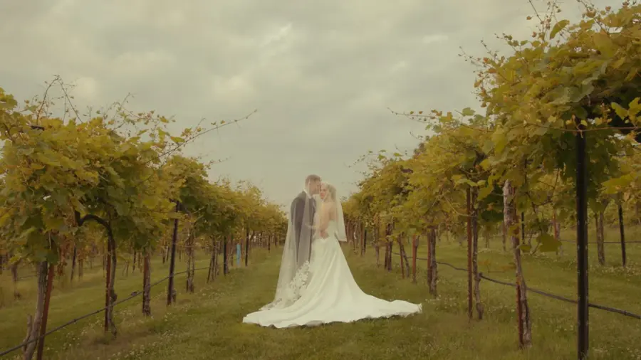 Still from the wedding film for Paul & Mikayla.