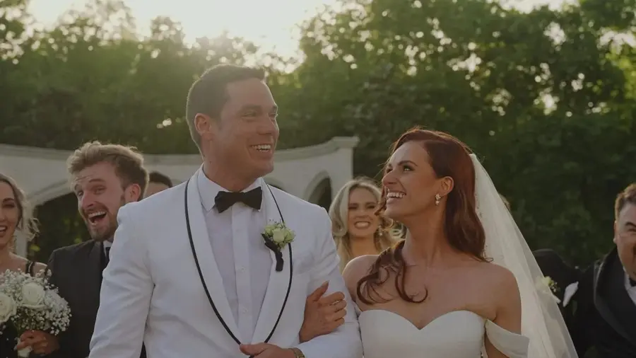 Still from the wedding film for Jesse & Annika.